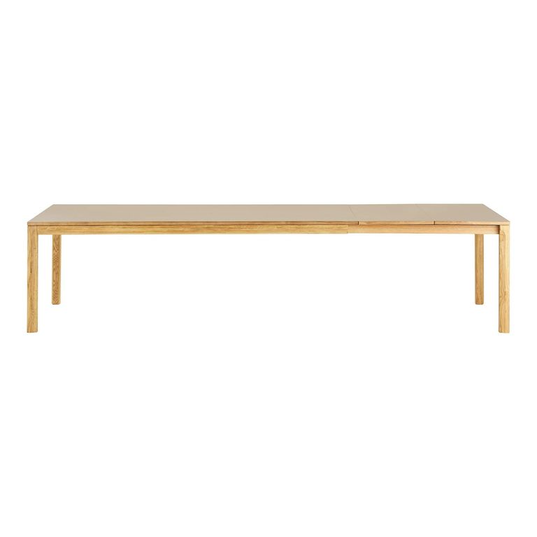 Bowen Oak Extending Dining Table - 220cm-320cm - 8-12 Seter - Natural and Dark Sand