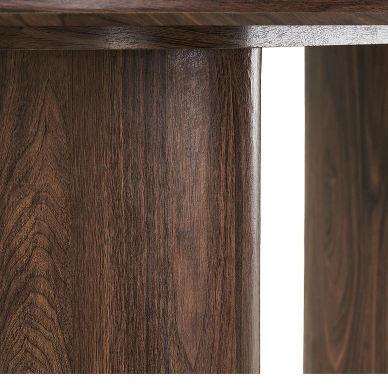 Delphi Dining Table - 210cm - 8 Seater - Oval - Dark Brown - Ceramic and Wooden
