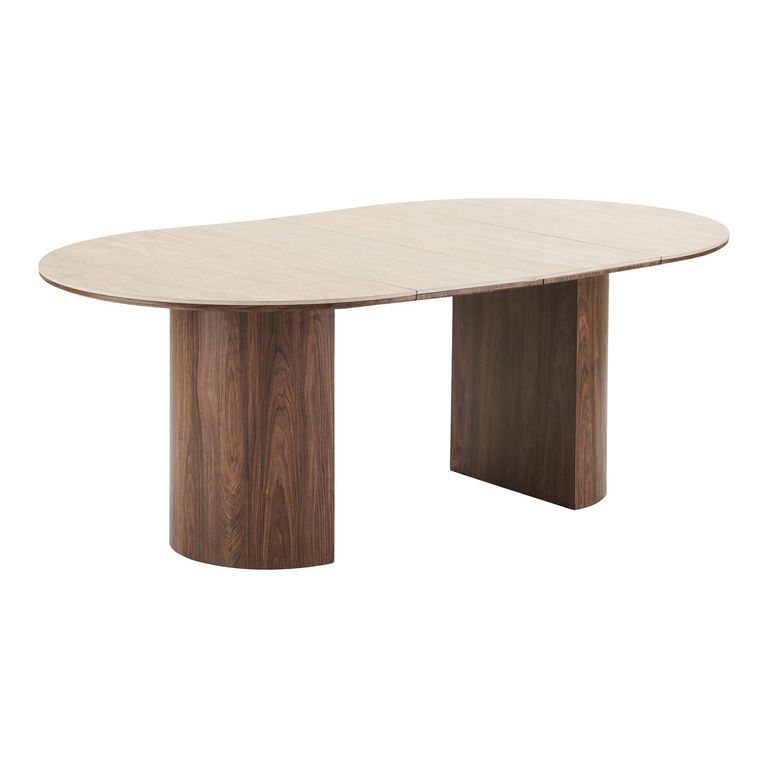 Delphi Extending Dining Table - 120cm-200cm - 4-8 Seater - Round - Dark Brown - Ceramic and Wooden