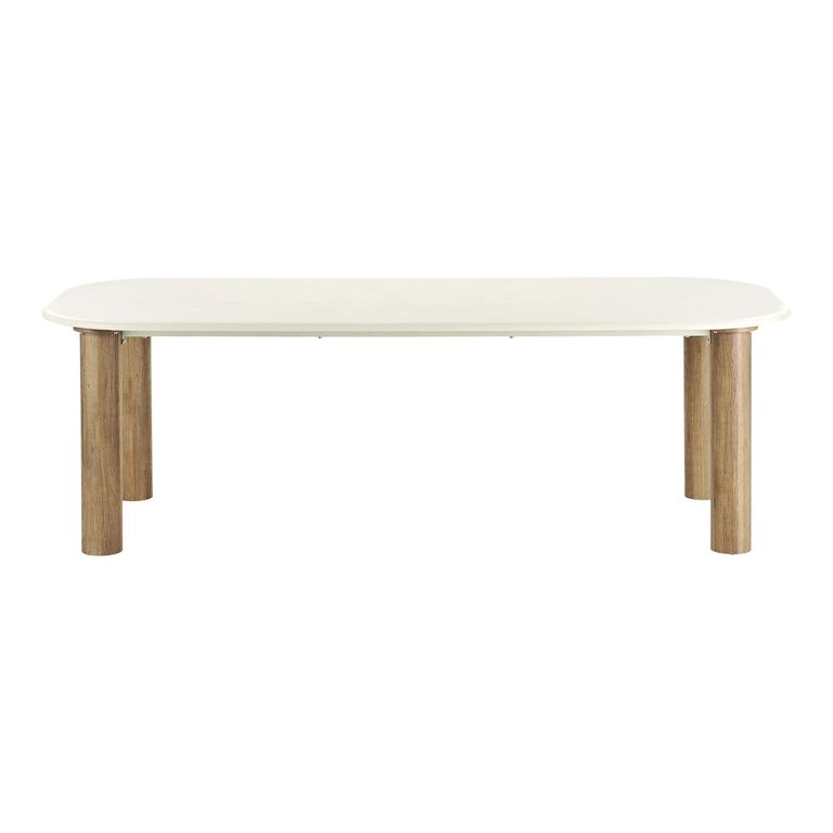 Fondi Dining Table - 240cm - 8 Seater - White and Brown - Cement Look