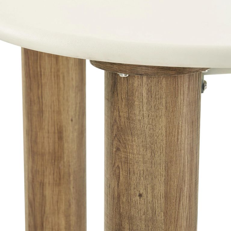 Fondi Dining Table - 240cm - 8 Seater - White and Brown - Cement Look