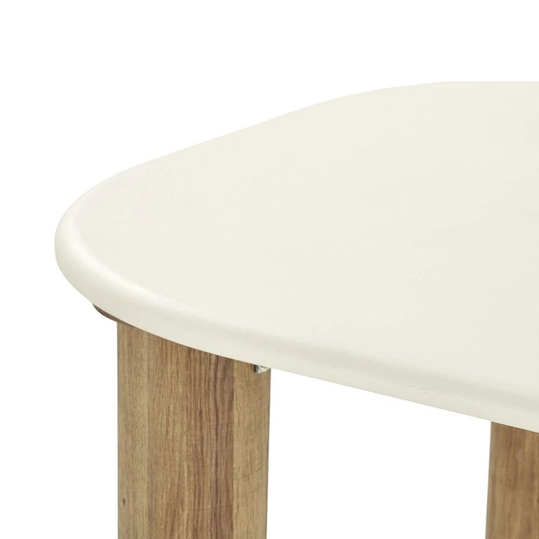 Fondi Dining Table - 240cm - 8 Seater - White and Brown - Cement Look