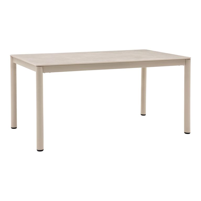 Alcudia Outdoor Dining Table - 160cm - 6 Seater - Sand - Ceramic and Aluminium