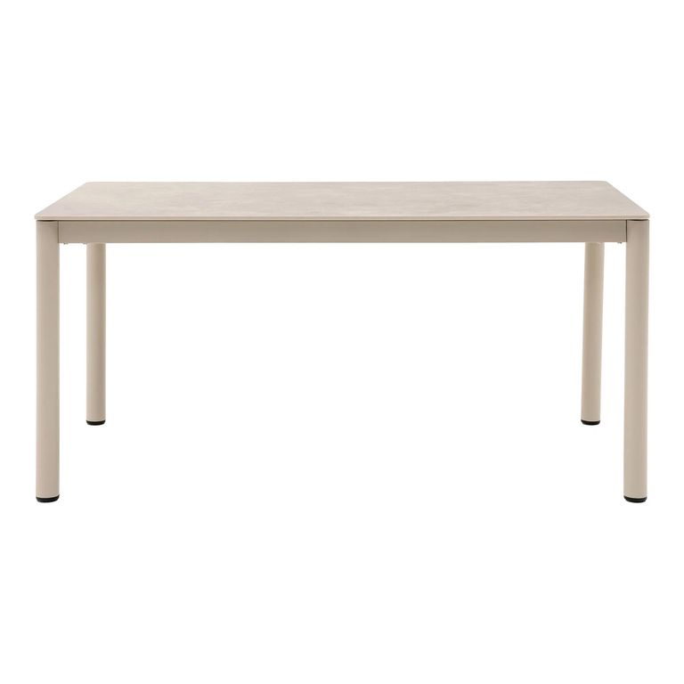 Alcudia Outdoor Dining Table - 160cm - 6 Seater - Sand - Ceramic and Aluminium