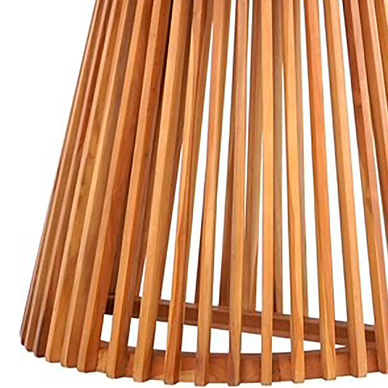 Berja Dining Table - 200cm - 8 Seater - Oval - Slatted Base - Warm Natural - Teak Wood