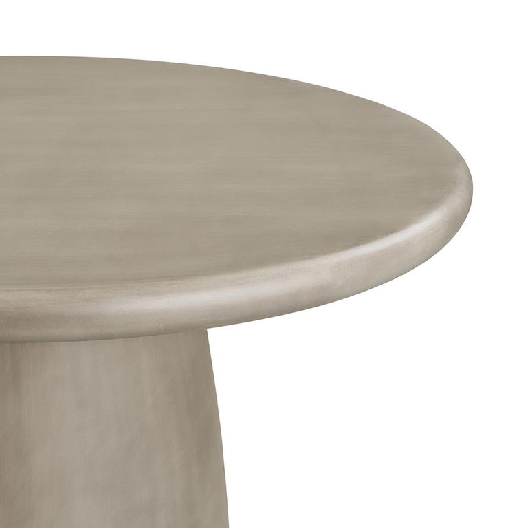 Bonnet Outdoor Dining Table - 120cm - 4 Seater - Round - Pedestal Base - Grey - Fiberglass