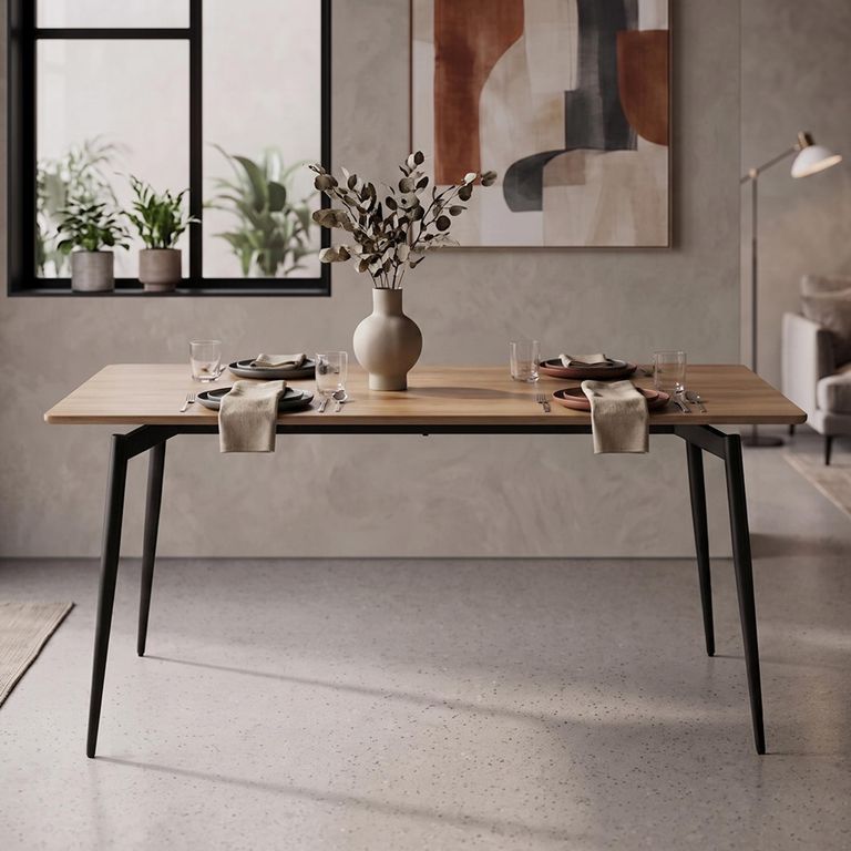 Infiniti Dining Table - 160cm - 6 Seater - Dune Oak