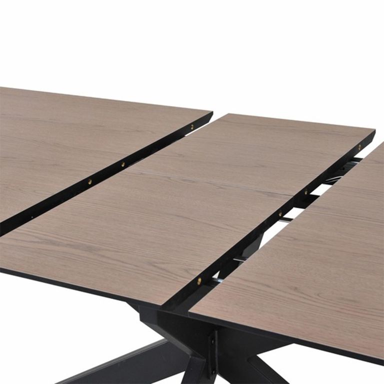 Infiniti Butterfly Extending Dining Table - 140cm-180cm - 4-8 Seater - Spider Leg - Ashen Oak