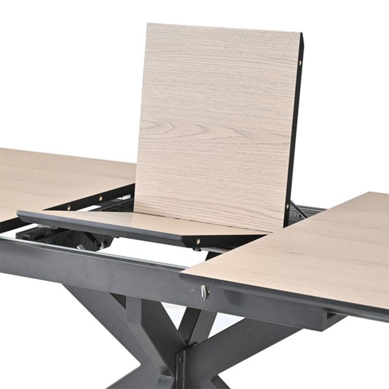 Infiniti Dune Oak Butterfly Extending Dining Table - 140cm-180cm - 4-8 Seater - Spider Leg