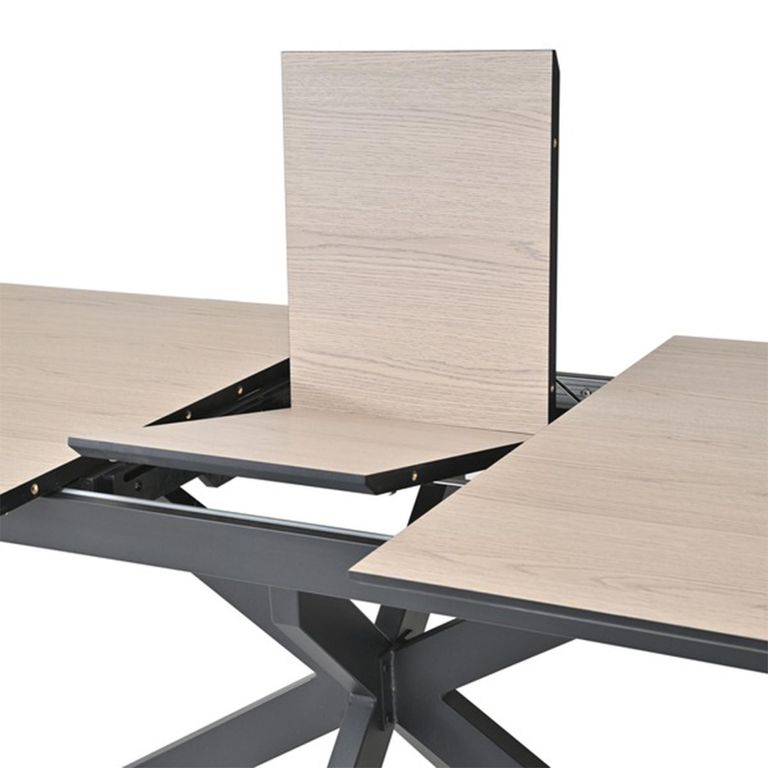 Infiniti Dune Oak Butterfly Extending Dining Table - 180cm-220cm - 8-10 Seater - Spider Leg