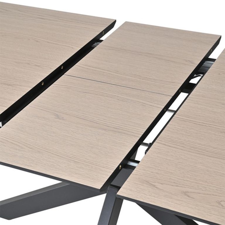 Infiniti Dune Oak Butterfly Extending Dining Table - 180cm-220cm - 8-10 Seater - Spider Leg