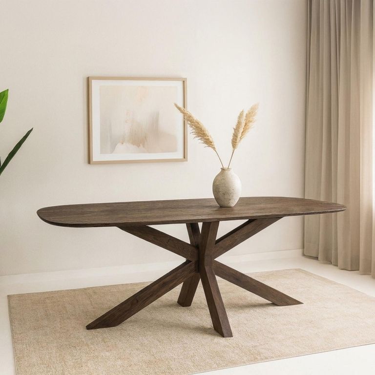 Lissabon Dining Table - 210cm - 8 Seater - Spider Legs -Malta - Mango Wood