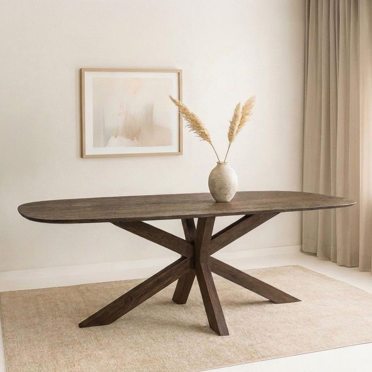 Lissabon Dining Table - 240cm - 8 Seater - Spider Legs - Malta - Mango Wood