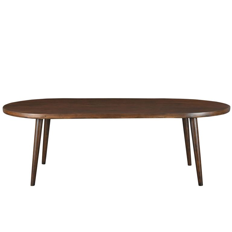 Beaunan Dining Table - 240cm - 8 Seater - Oval - Tapered Legs - Warm Brown - Mango Wood