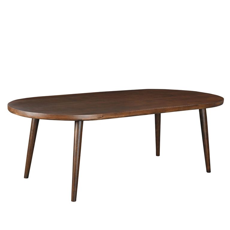 Beaunan Dining Table - 240cm - 8 Seater - Oval - Tapered Legs - Warm Brown - Mango Wood
