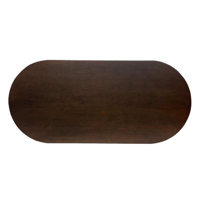 Beaunan Dining Table - 240cm - 8 Seater - Oval - Tapered Legs - Warm Brown - Mango Wood