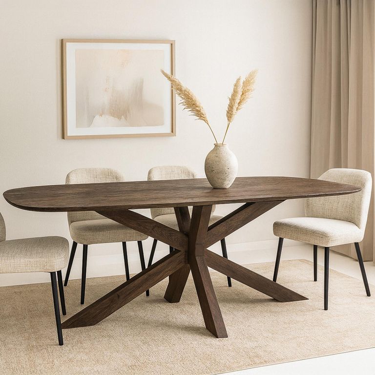 Lissabon Dining Table - 210cm - 8 Seater - Spider Legs -Malta - Mango Wood