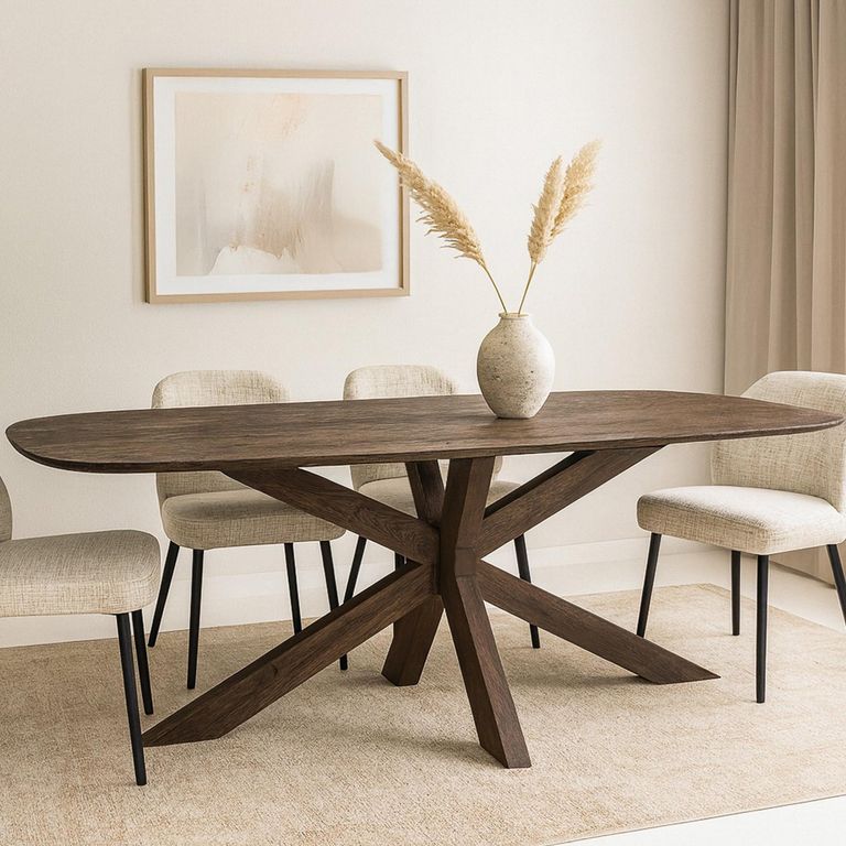 Lissabon Dining Table - 240cm - 8 Seater - Spider Legs - Malta - Mango Wood
