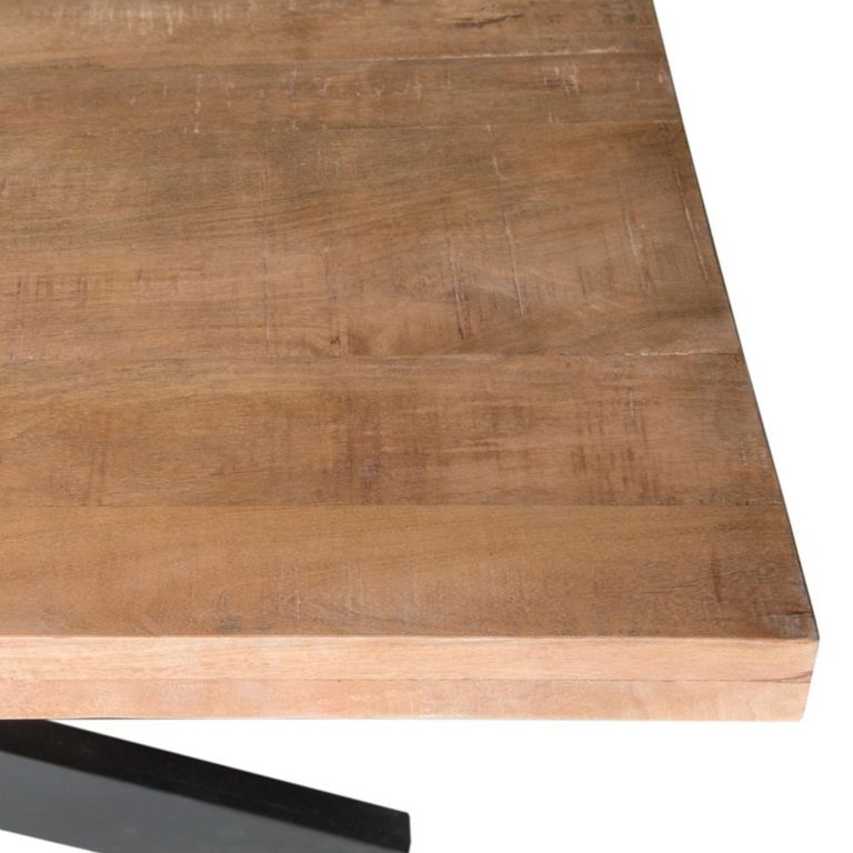 Sturdy Dining Table - 160cm - 6 Seater - Spider Legs - Natural - Mango Wood