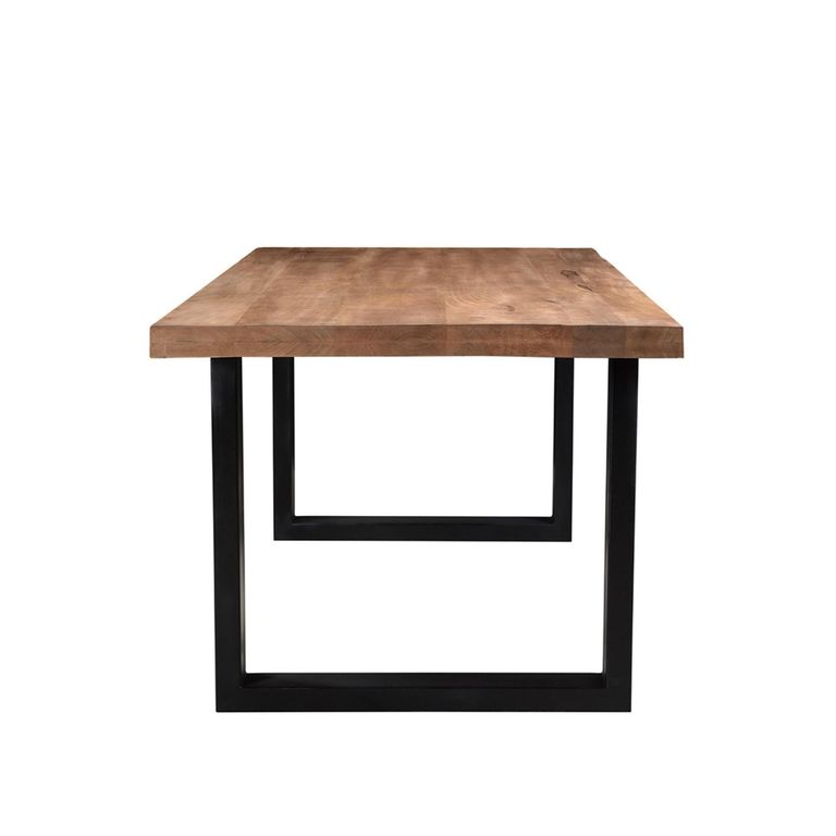 Sturdy Dining Table - 160cm - 6 Seater - U Legs - Natural - Mango Wood