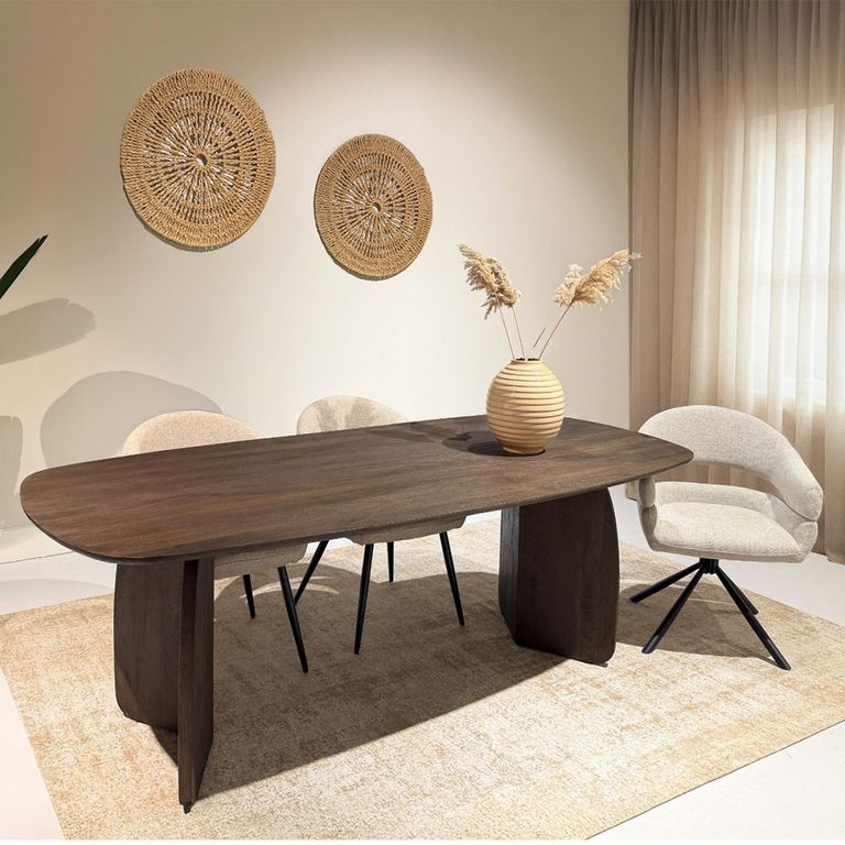 Trevor Dining Table - 220cm - 8 Seater - Malta - Mango Wood