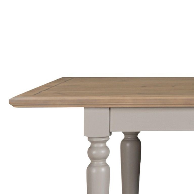Chateau Extending Dining Table - 200cm-250cm - 8-10 Seater - Grey Painted - Rustic Pine