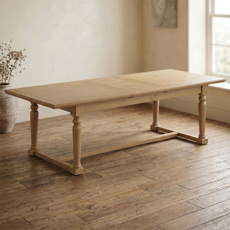 Chateau Extending Dining Table - 200cm-250cm - 8-10 Seater - Natural - Rustic Pine