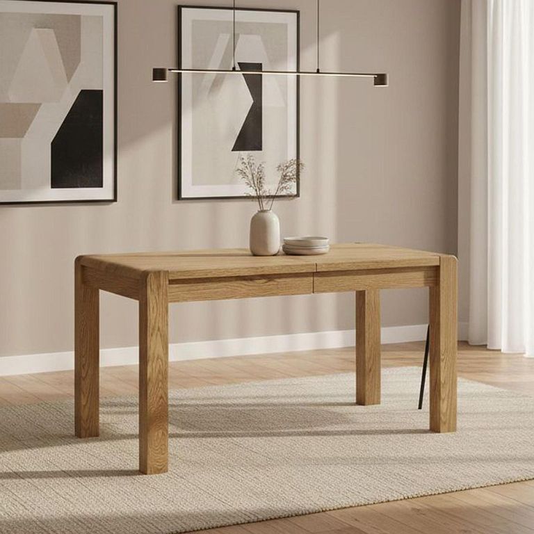 Clearance - Bergen Extending Dining Table - 2-6 Seater - 135cm-175cm - Oak - FSS17486