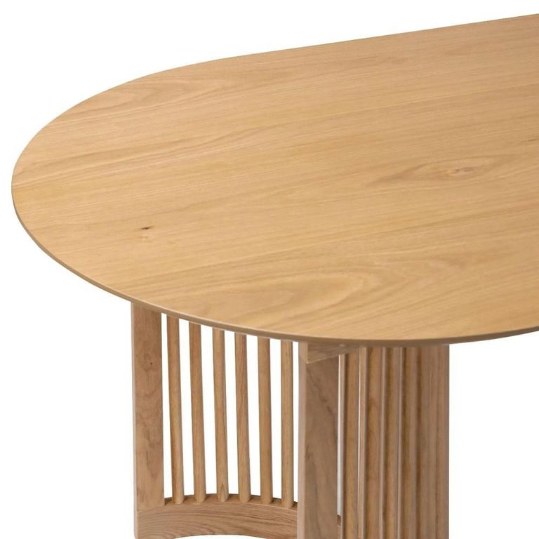 Clearance - Soho Dining Table - Oval - Slatted Base - 8 Seater - 200cm - Oak - FSS17482