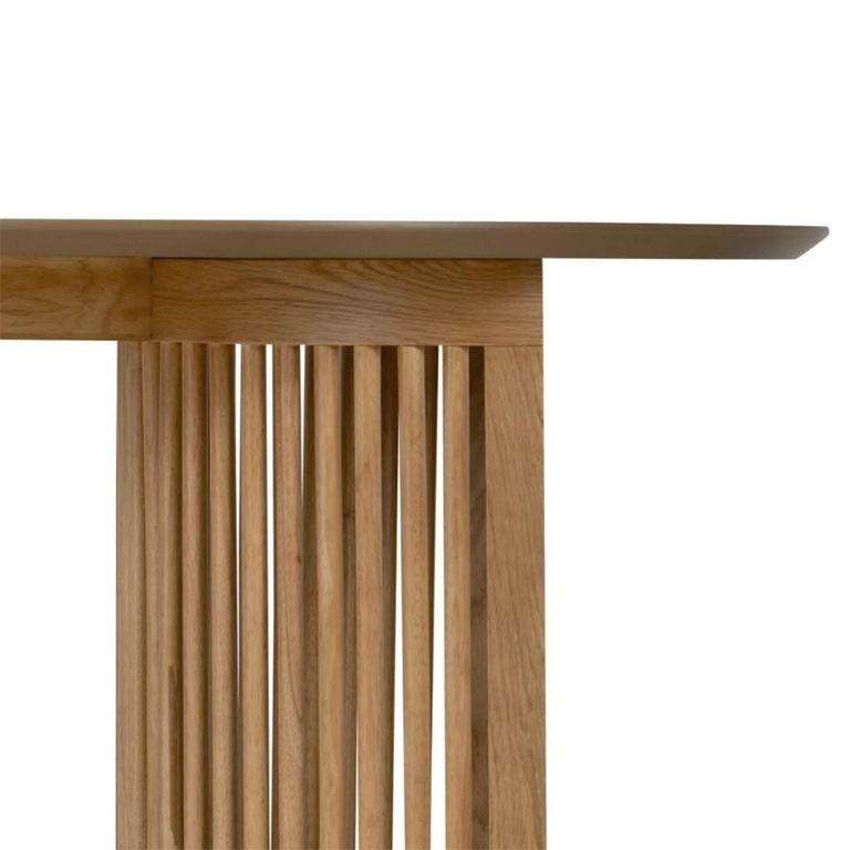 Clearance - Soho Dining Table - Oval - Slatted Base - 8 Seater - 200cm - Oak - FSS17482