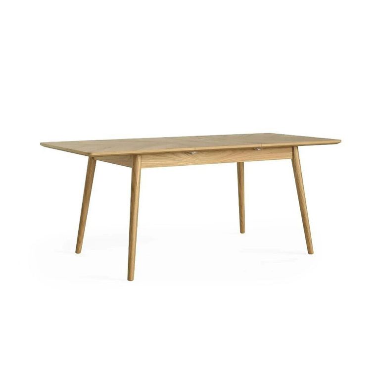 Clearance - Valencia Herringbone Extending Dining Table - 140cm-190cm - 4-6 Seater - Oak - FSS17493