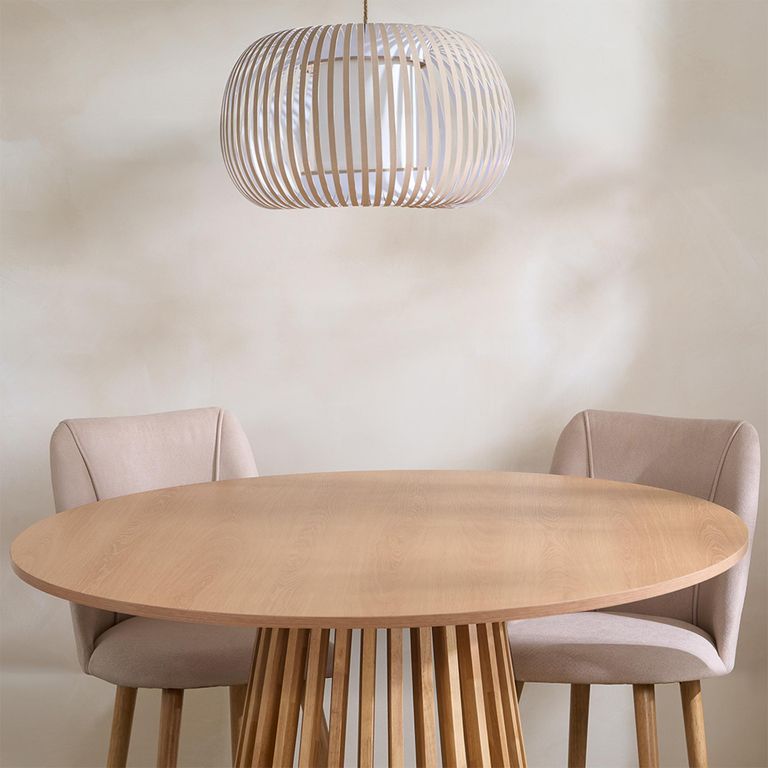 Kylo Oak Dining Table - 120cm - 4 Seater - Round - Slatted Base