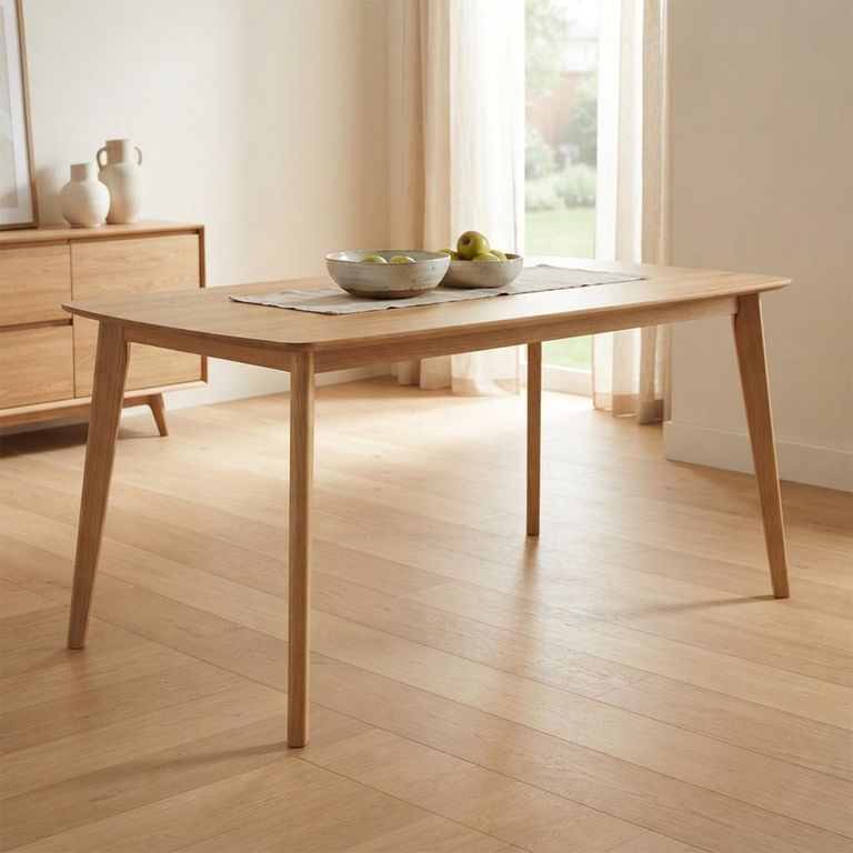 Clearance - Lexington Light Oak 6 Seater Dining Table - 150cm - FSS17514