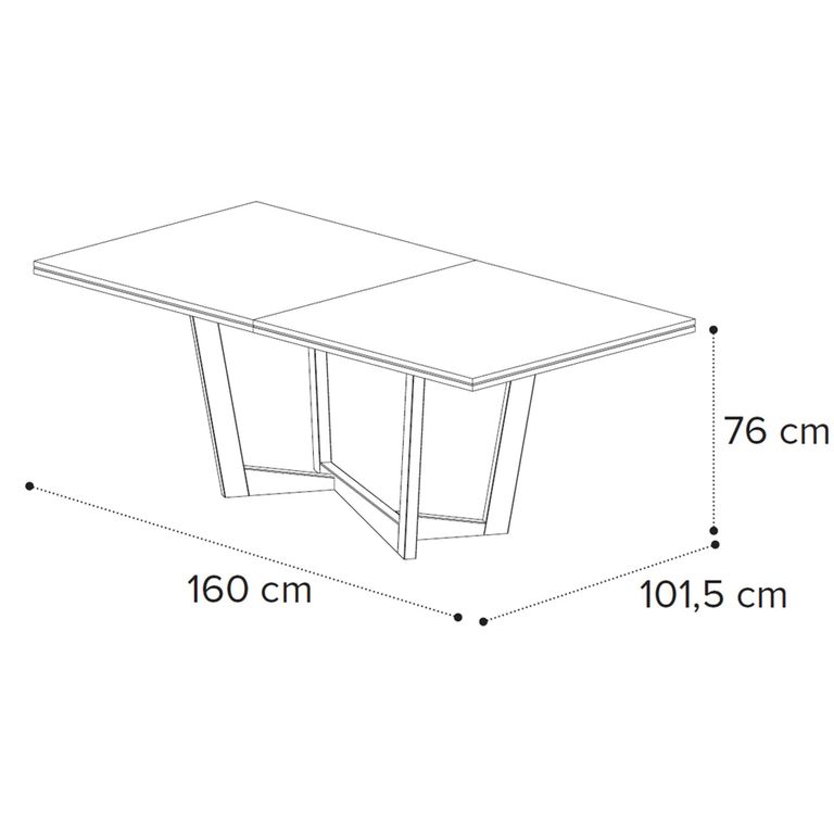 Fidia Italian Extending Dining Table - 160cm-250cm - 6-10 Seater - Marquinia Marble Effect Top and Metal