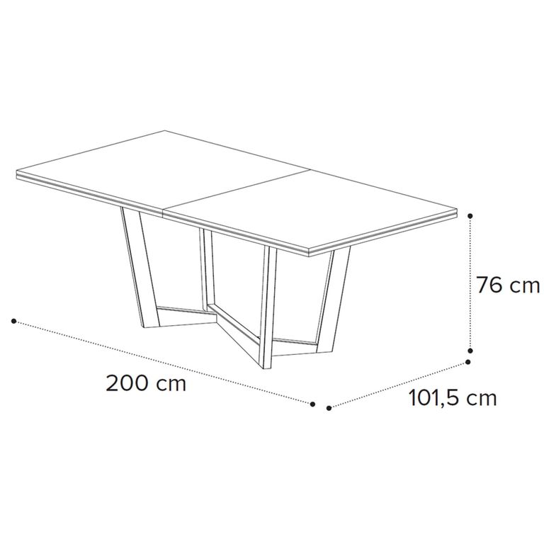 Fidia Italian Extending Dining Table - 200cm-290cm - 8-12 Seater - Marquinia Marble Effect Top and Metal