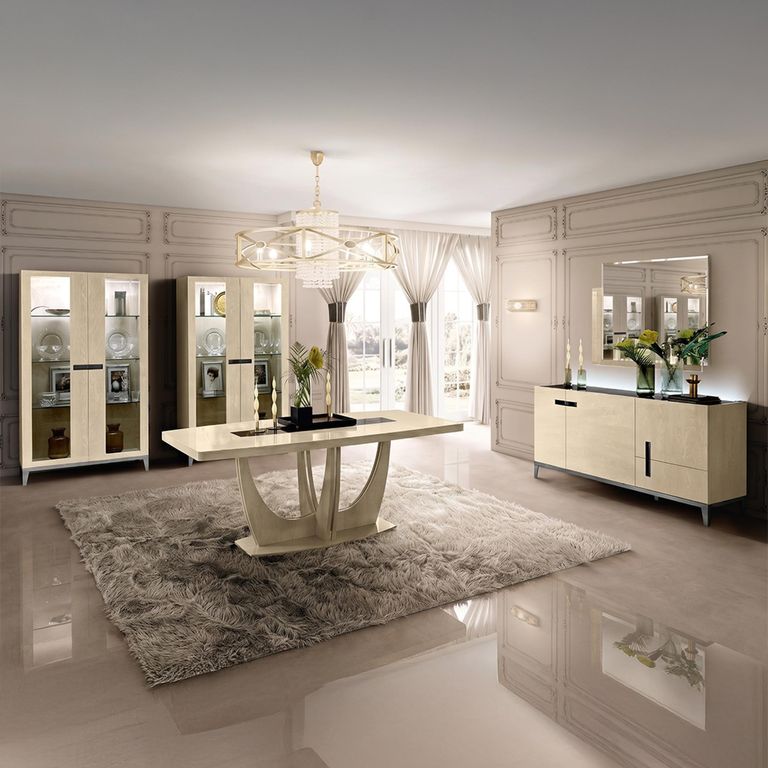Ambra Italian Extending Dining Table - 140cm-190cm - 6-8 Seater - Sand Birch