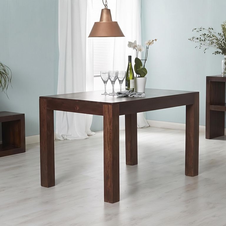 Dakota Dining Table - 120cm - 4 Seater - Dark Mango Wood