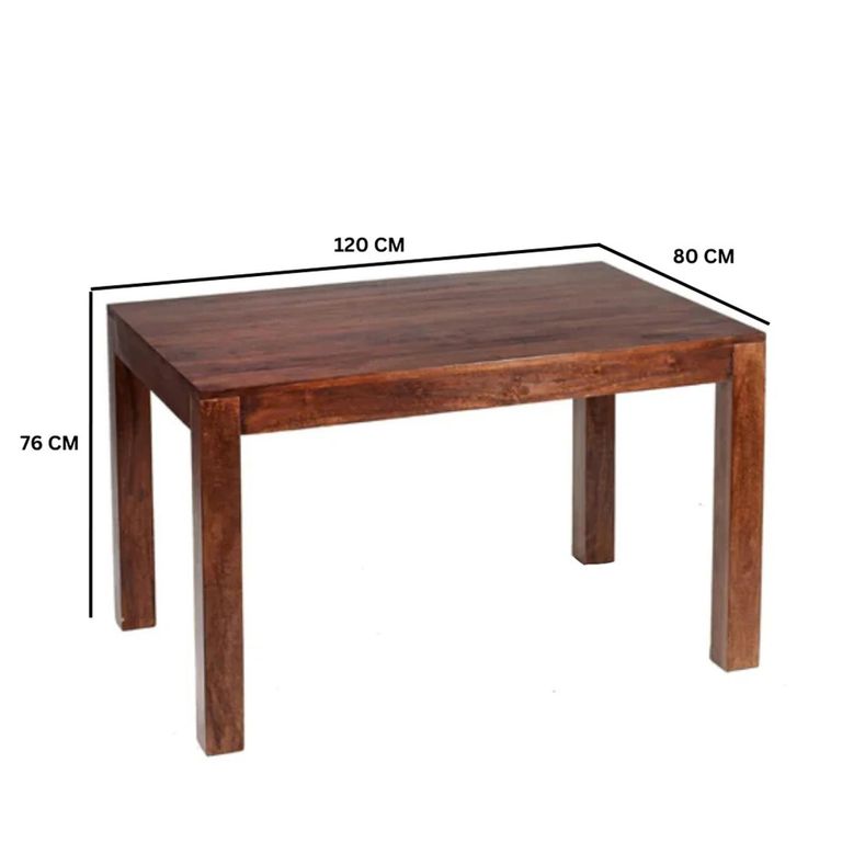 Dakota Dining Table - 120cm - 4 Seater - Dark Mango Wood