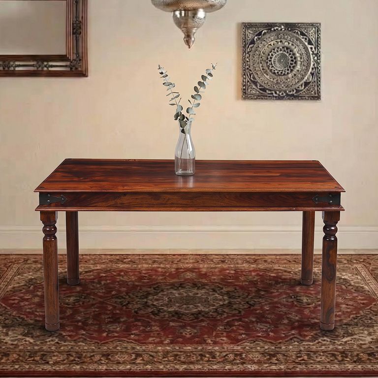 Indian Thacket Dining Table - 140cm - 4 Seater - Sheesham Wood