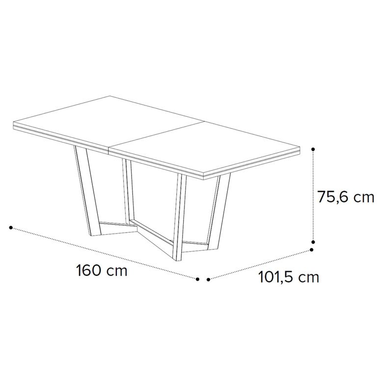 Prestige Italian Extending Dining Table - 160cm-250cm - 6-10 Seater - Urban Velvet and Rich Tobacco