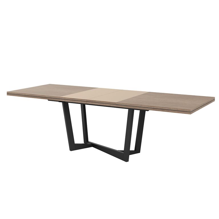 Prestige Italian Extending Dining Table - 200cm-290cm - 8-12 Seater - Urban Velvet and Rich Tobacco