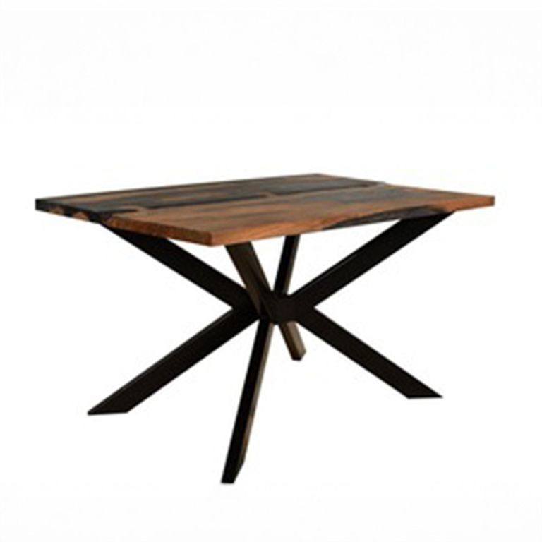 Cube Goa Petite Dining Table - Star Base - Rustic Sheesham - Variation Available