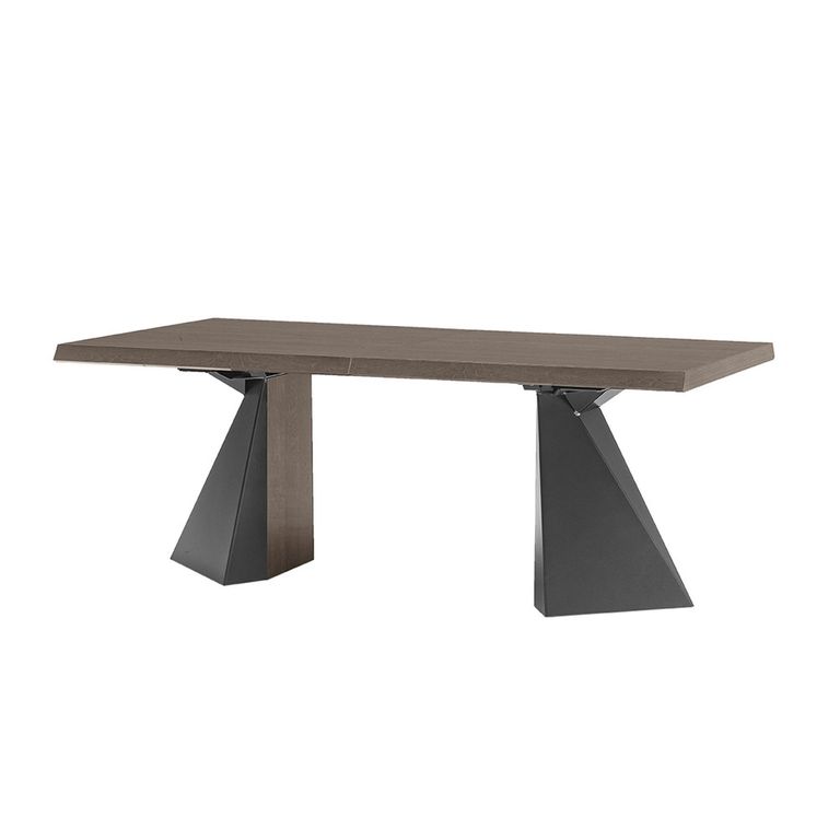 Elite Italian Extending Dining Table - 140cm-240cm - 6-10 Seater - Tent Base - Silver Birch