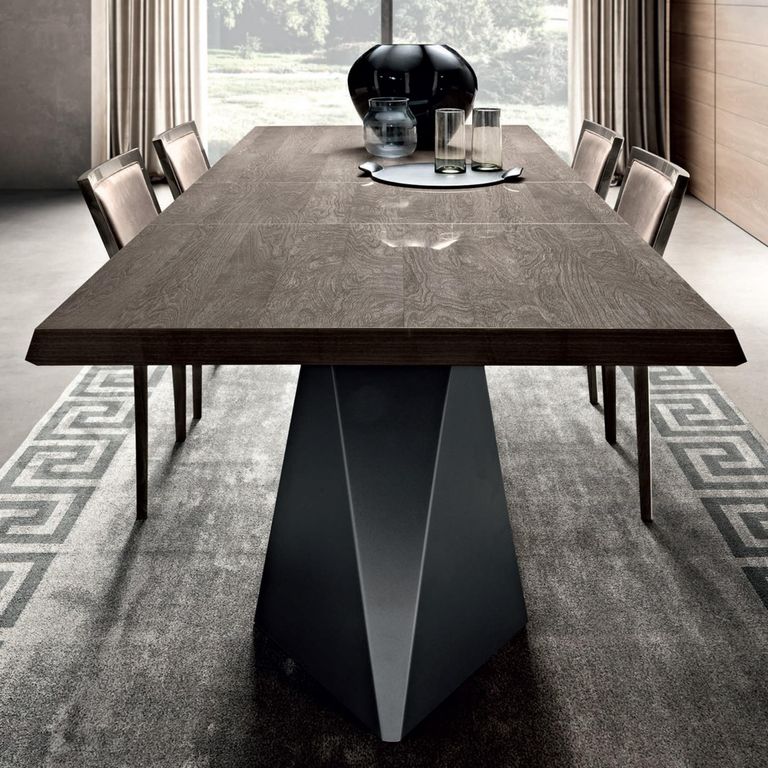Elite Italian Extending Dining Table - 160cm-260cm - 6-10 Seater - Tent Base - Silver Birch