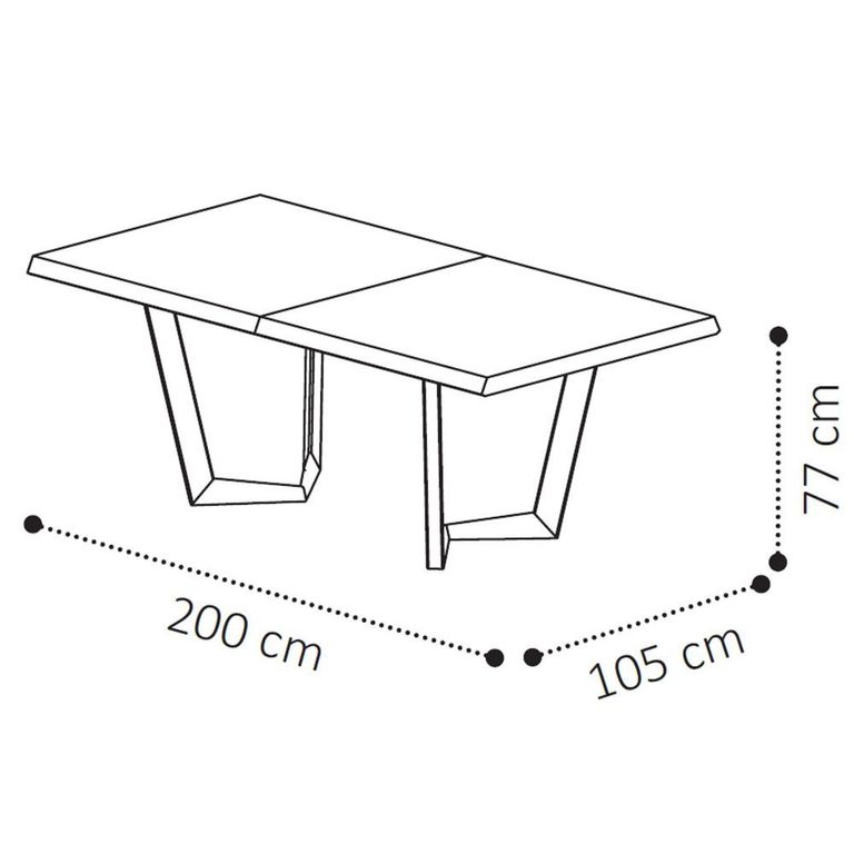 Elite Italian Extending Dining Table - 200cm-300cm - 8-12 Seater - Net Base - Silver Birch