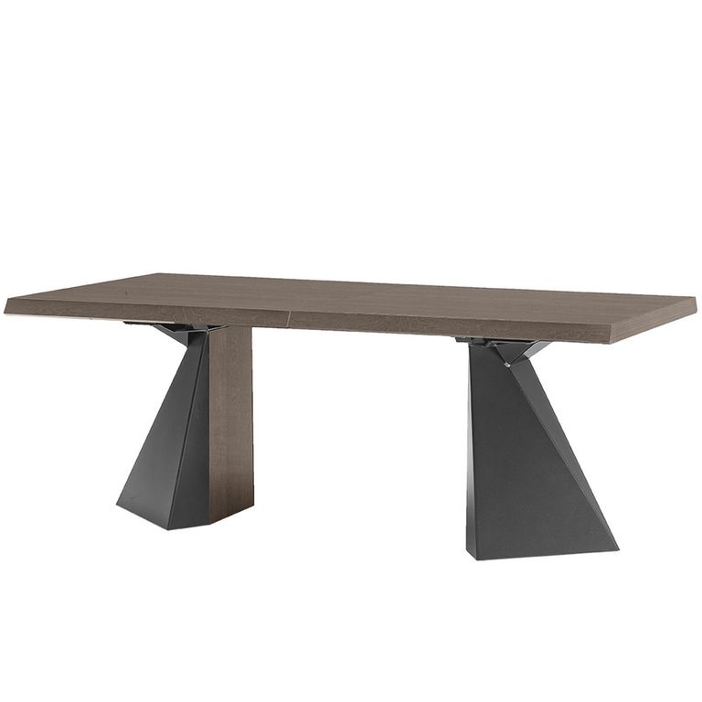 Elite Italian Extending Dining Table - 200cm-300cm - 8-12 Seater - Tent Base - Silver Birch