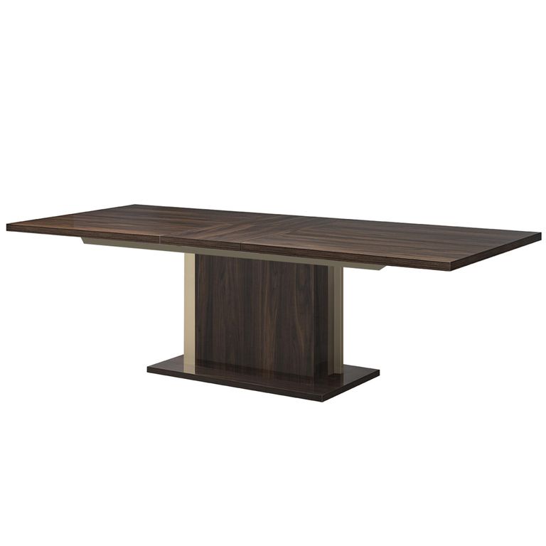 Volare Italian Extending Dining Table - 200cm-245cm - 8-10 Seater - Pedestal - Walnut