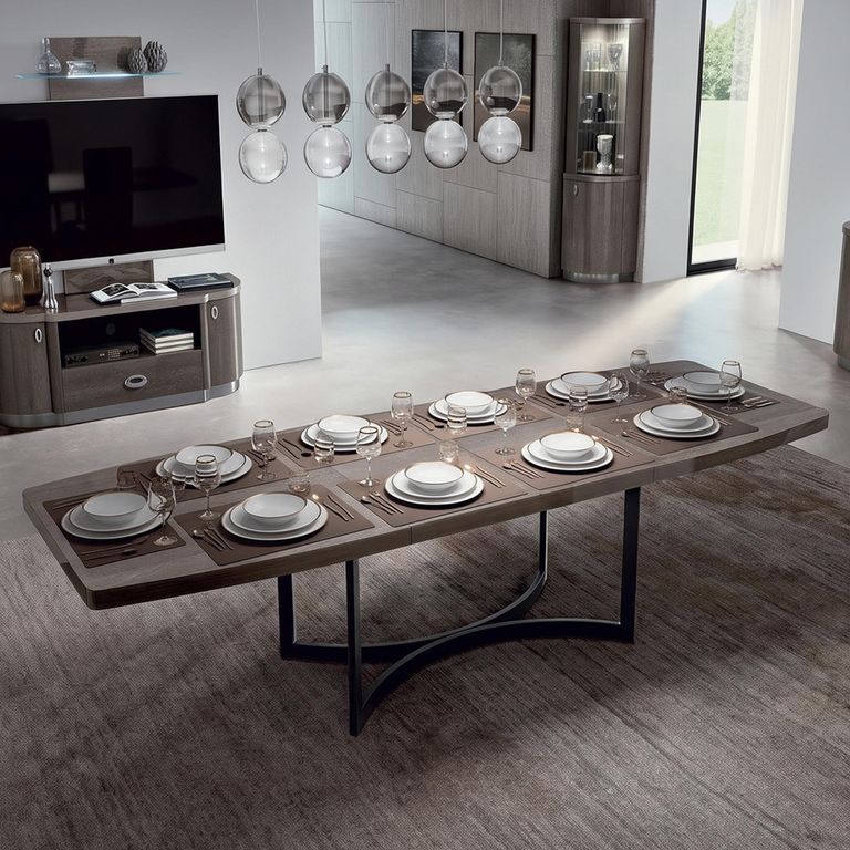 Armonia Italian Extending Dining Table - 200cm-250cm - 8-10 Seater - Silver Birch