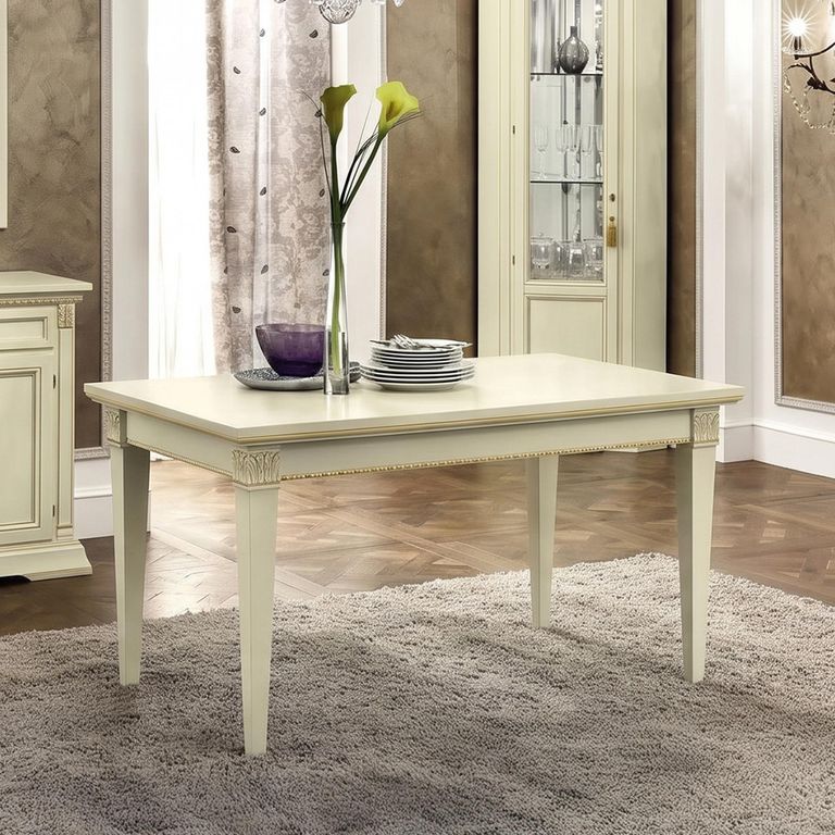 Treviso Italian Extending Dining Table - 140cm-230cm - 6-10 Seater - White Ash