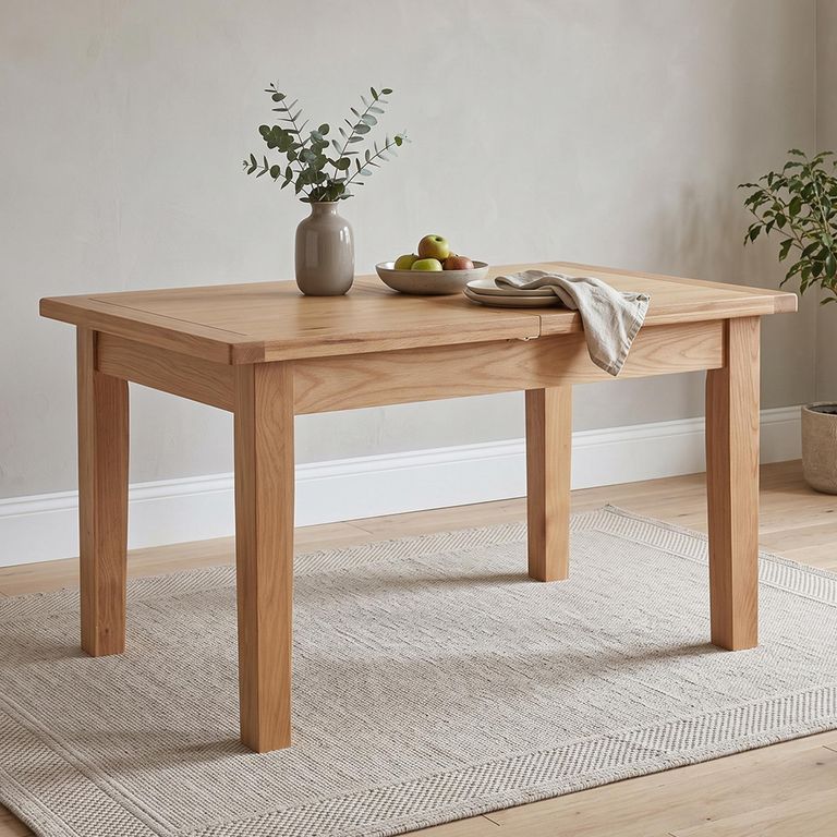 Melbourne Natural Oak Extending Dining Table - Sizes Available